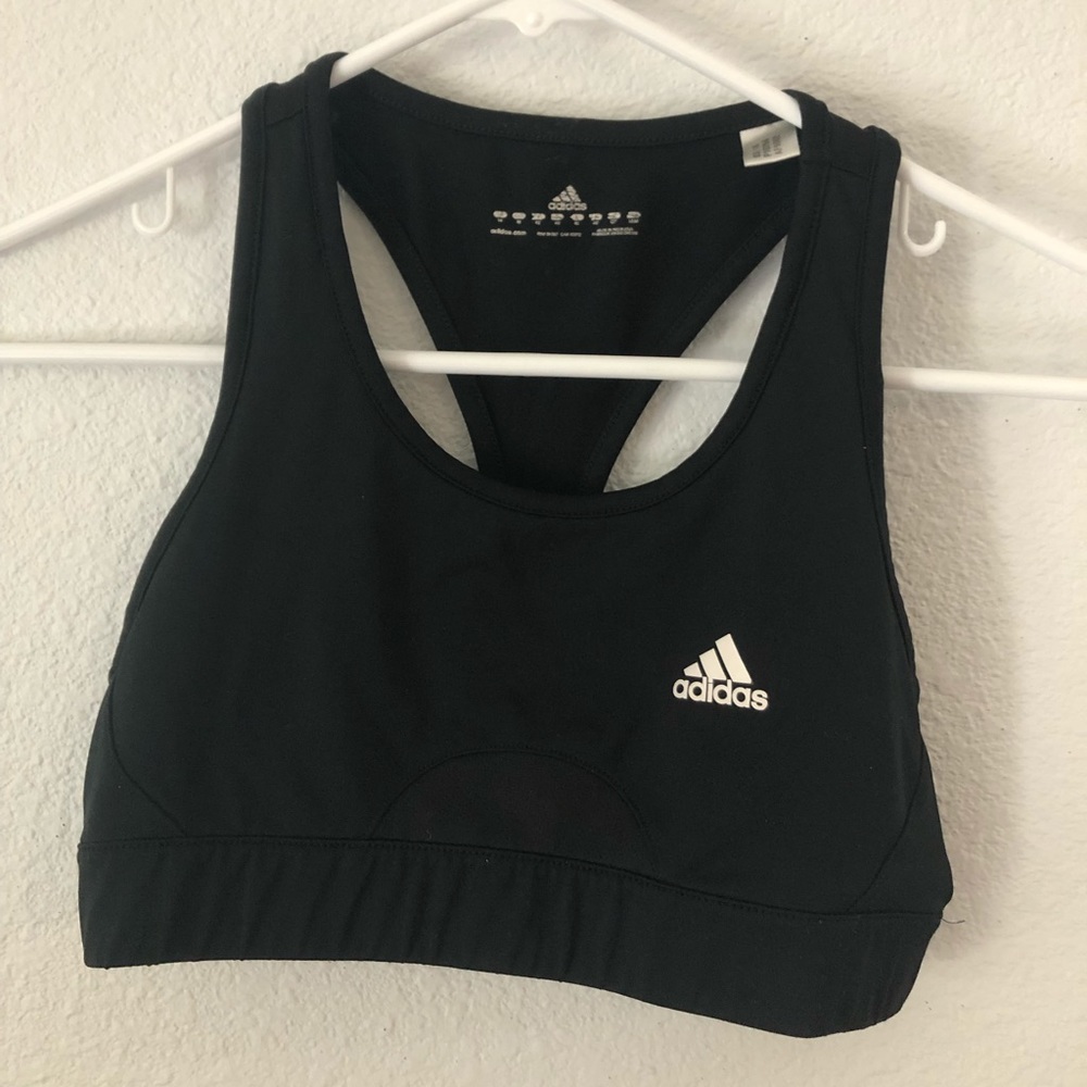 Women’s black adidas sports bra